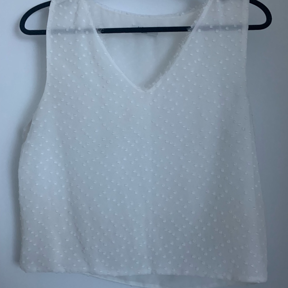 Aritzia White Crop Camisole